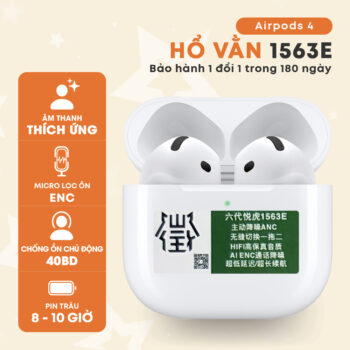 Tai Nghe Airpods 4 - Hổ Vằn 1563E - Chống Ồn 35DB