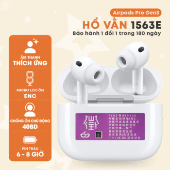 Tai Nghe Airpods Pro3 - Hổ Vằn 1563E - Chống Ồn 40DB