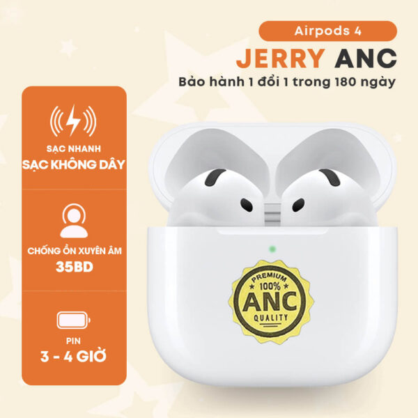 Tai Nghe Airpods 4 - Jerry ANC - Chống Ồn 35DB